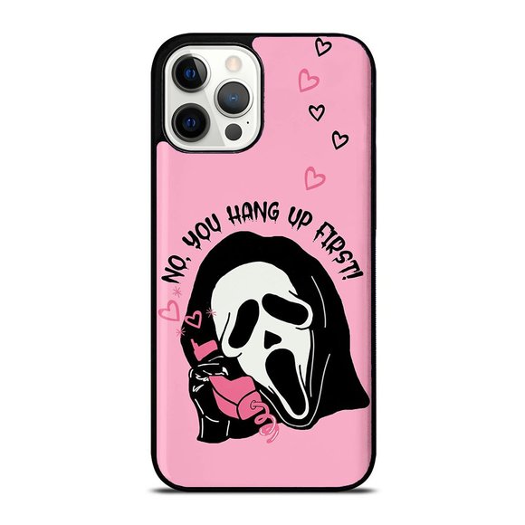 No You Hang Up First Funny Horror Movie Pink Aesthetic iPhone Case - Picture 1 of 1